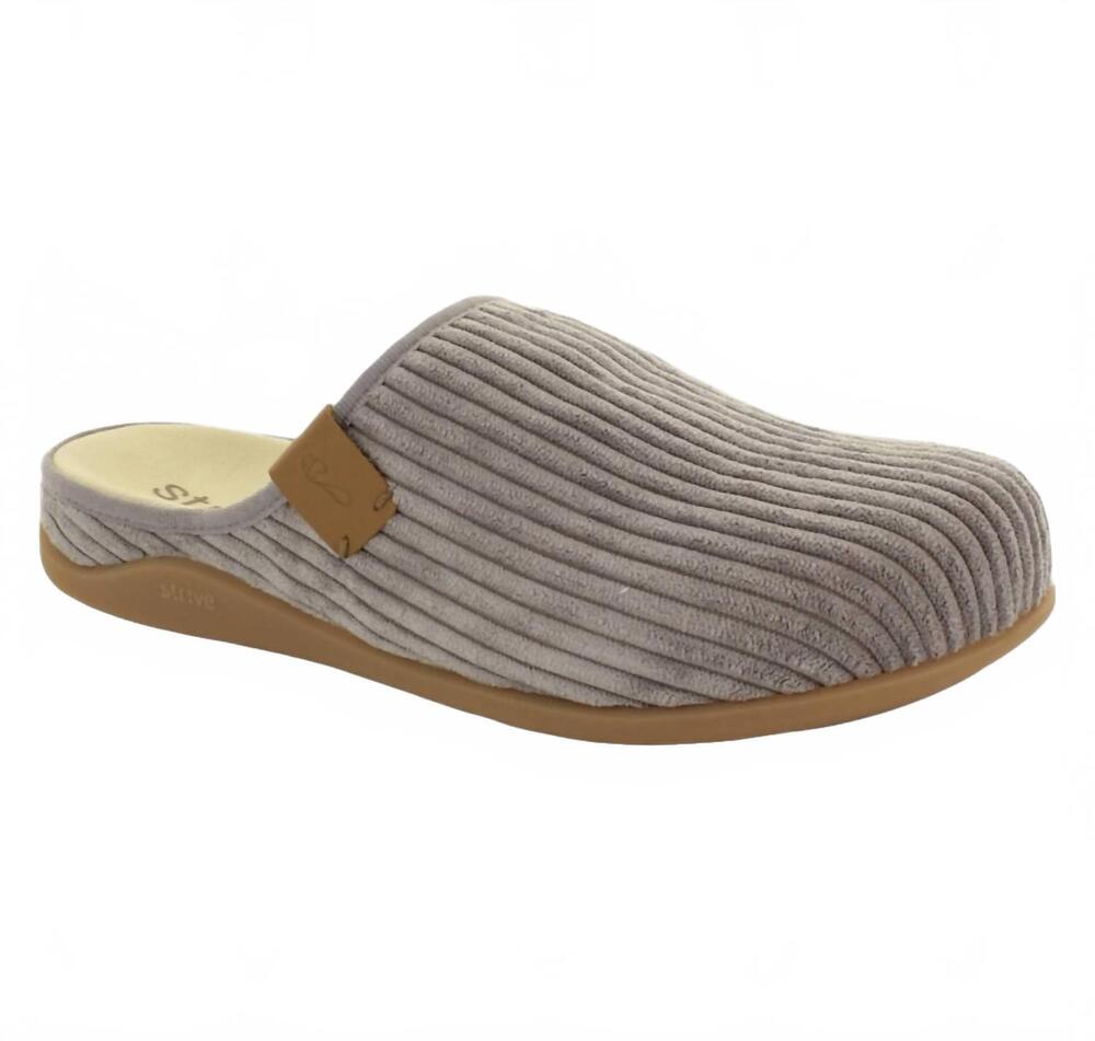 NEW STRIVE women's copenhagen slippers in mushroom cord